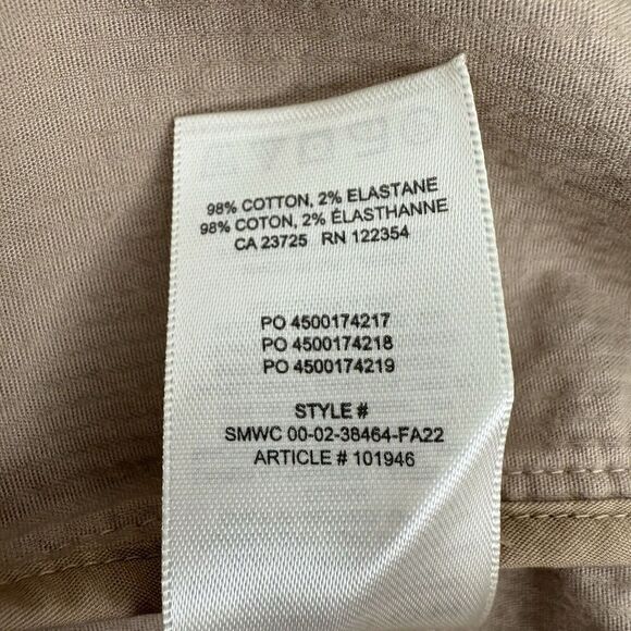 Aritzia Babaton Graydon Corduroy Shirt M Button Up Cropped Camel Tan Long Sleeve - Picture 12 of 16